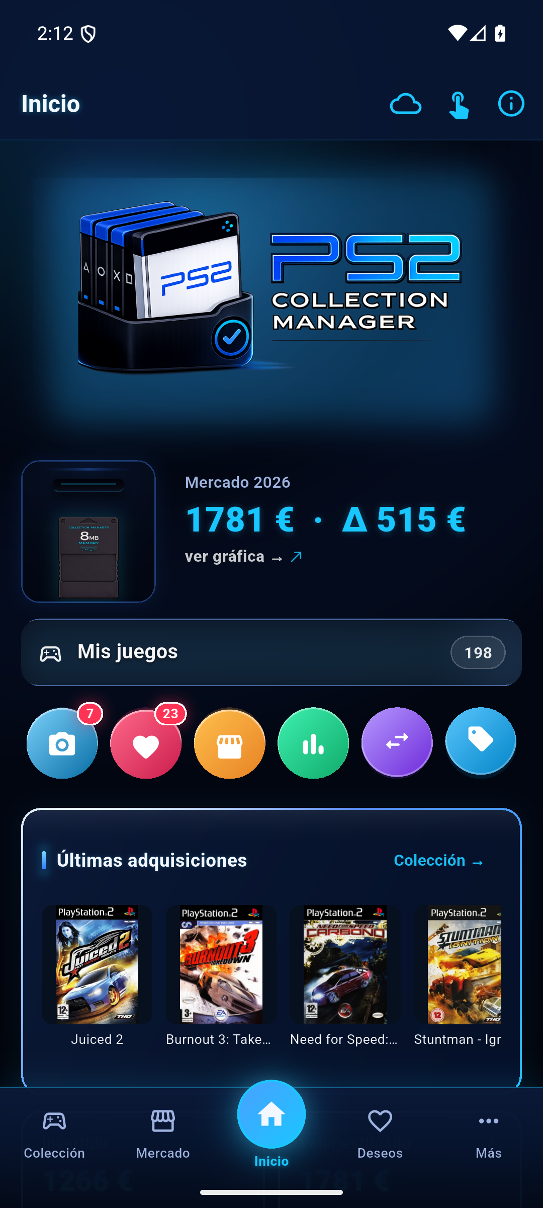 Inicio de PS2 Collection Manager